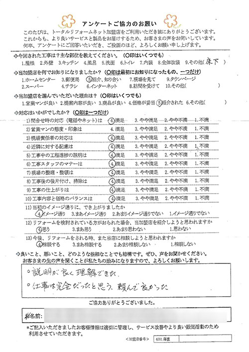 池田市 S様 床下工事