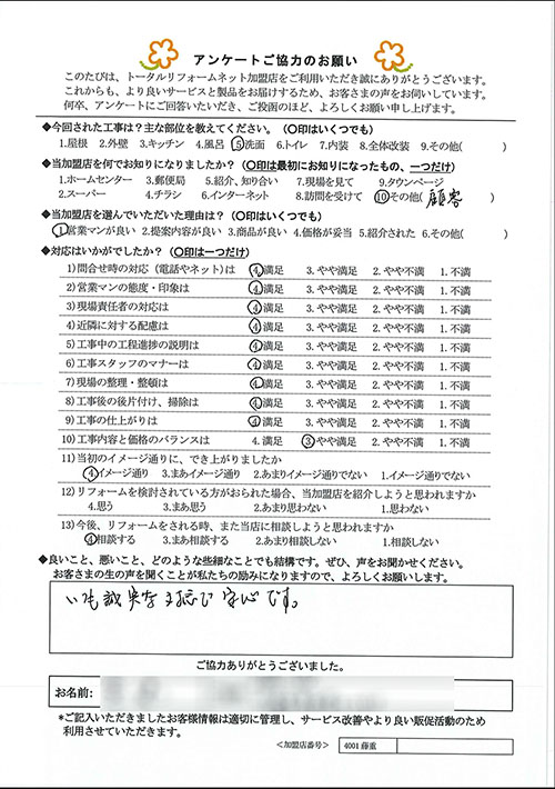 川西市 T様 洗面工事